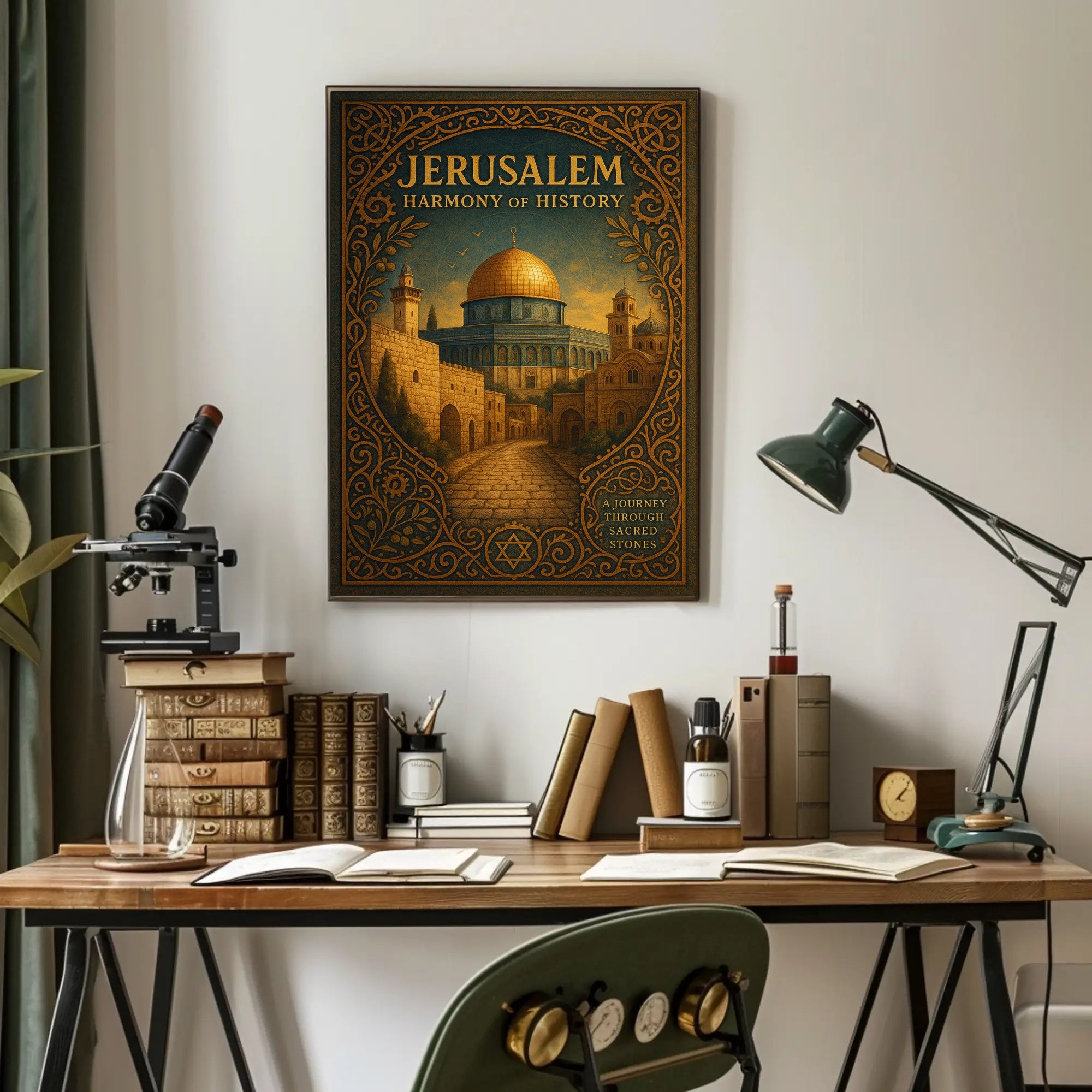 Jerusalem Historic Travel Poster Wall Art Print