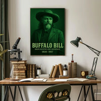 Buffalo Bill Bison Hunter Vintage Historical or Presidential Poster