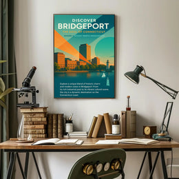 Bridgeport Evolution: Energy and Innovation Urban or Cityscape Poster PosterGoat