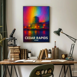 Cedar Rapids Iowa Scenic Travel Nature Photography Realism Minimalist Luminous Heritage Poster