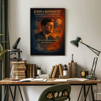 JFK Legacy Vintage Commemorative Leadership Poster Print
