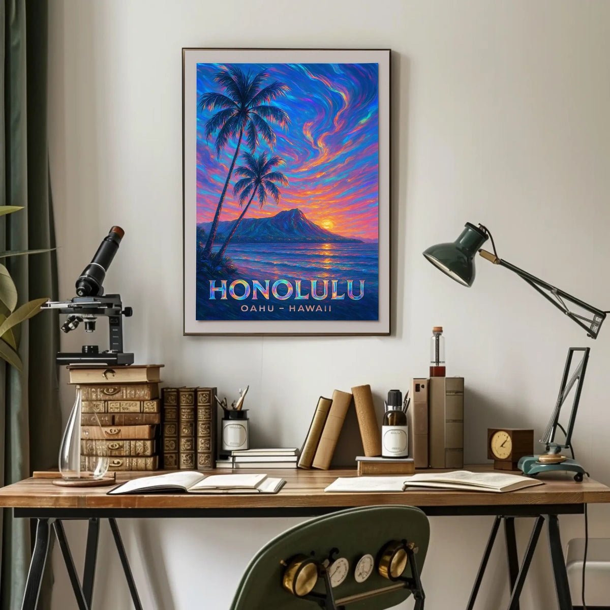 Honolulu Sunset Oahu, Hawaii Poster