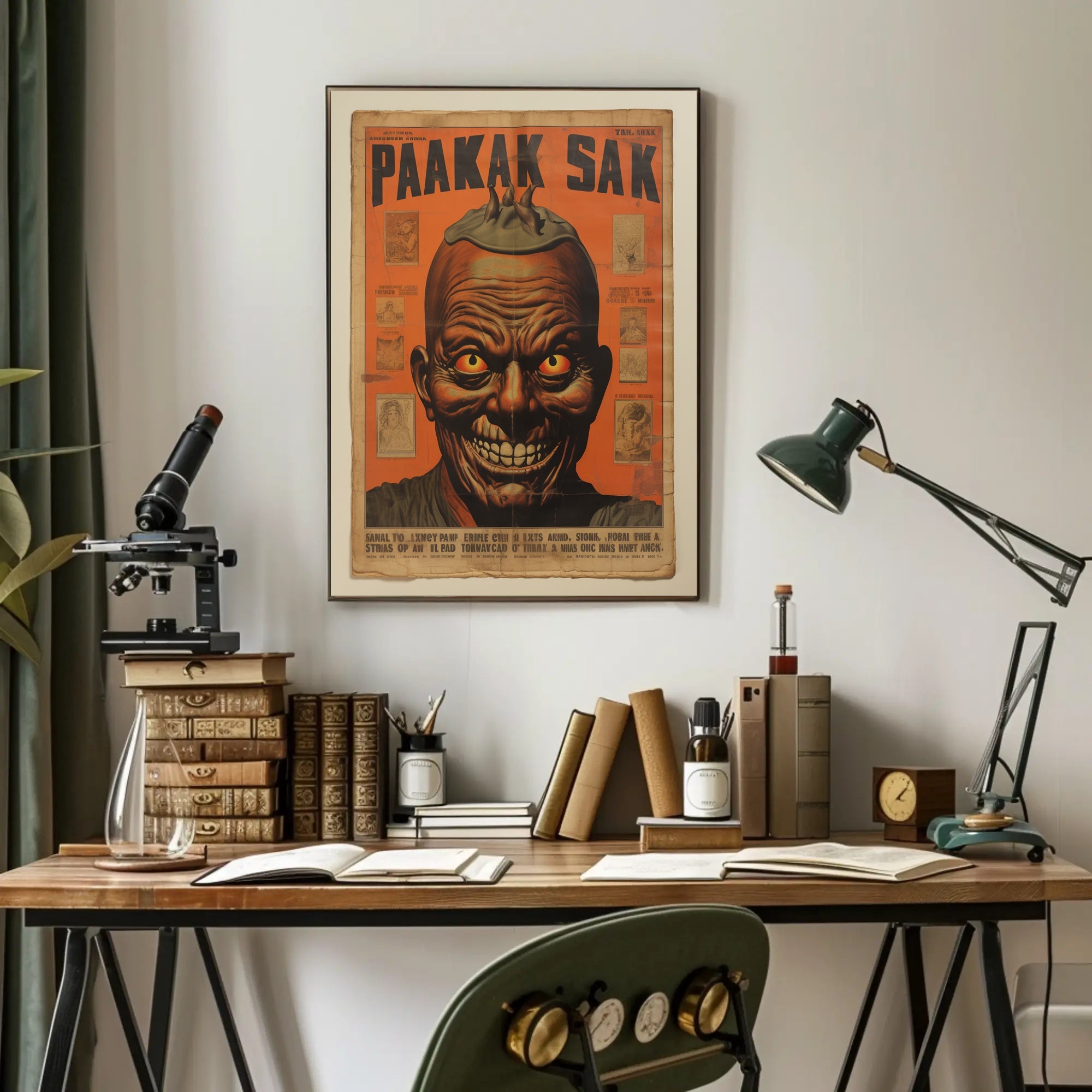 Paakak Sak Vintage Horror Vintage Poster