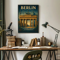 Berlin's Historic and Modern Fusion Travel Poster