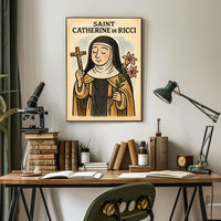 Saint Catherine De Ricci Figure Wall Art Print Poster