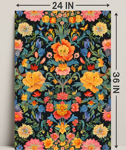 Vibrant Floral Tapestry William Morris Art Poster