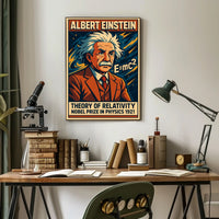 Einstein Theory Relativity Science Illustration Poster
