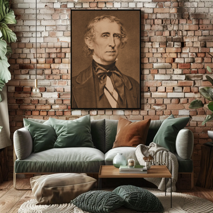 John Tyler 10th President Sepia Photo