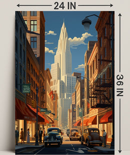 Vintage Cityscape Vintage Poster PosterGoat