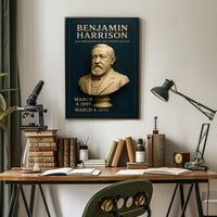 Benjamin Harrison Bust Historical or Presidential Poster PosterGoat