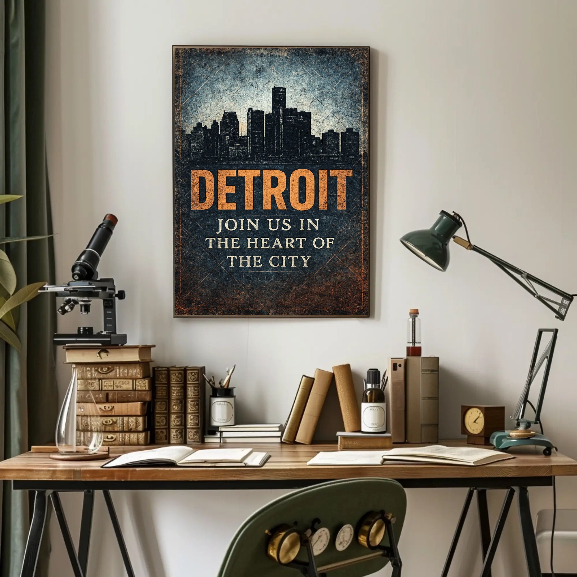 Detroit Join Us in the Heart of the City Poster PosterGoat