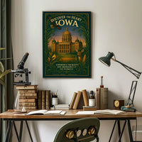 Iowa Beauty Vintage Architecture Wildlife Poster
