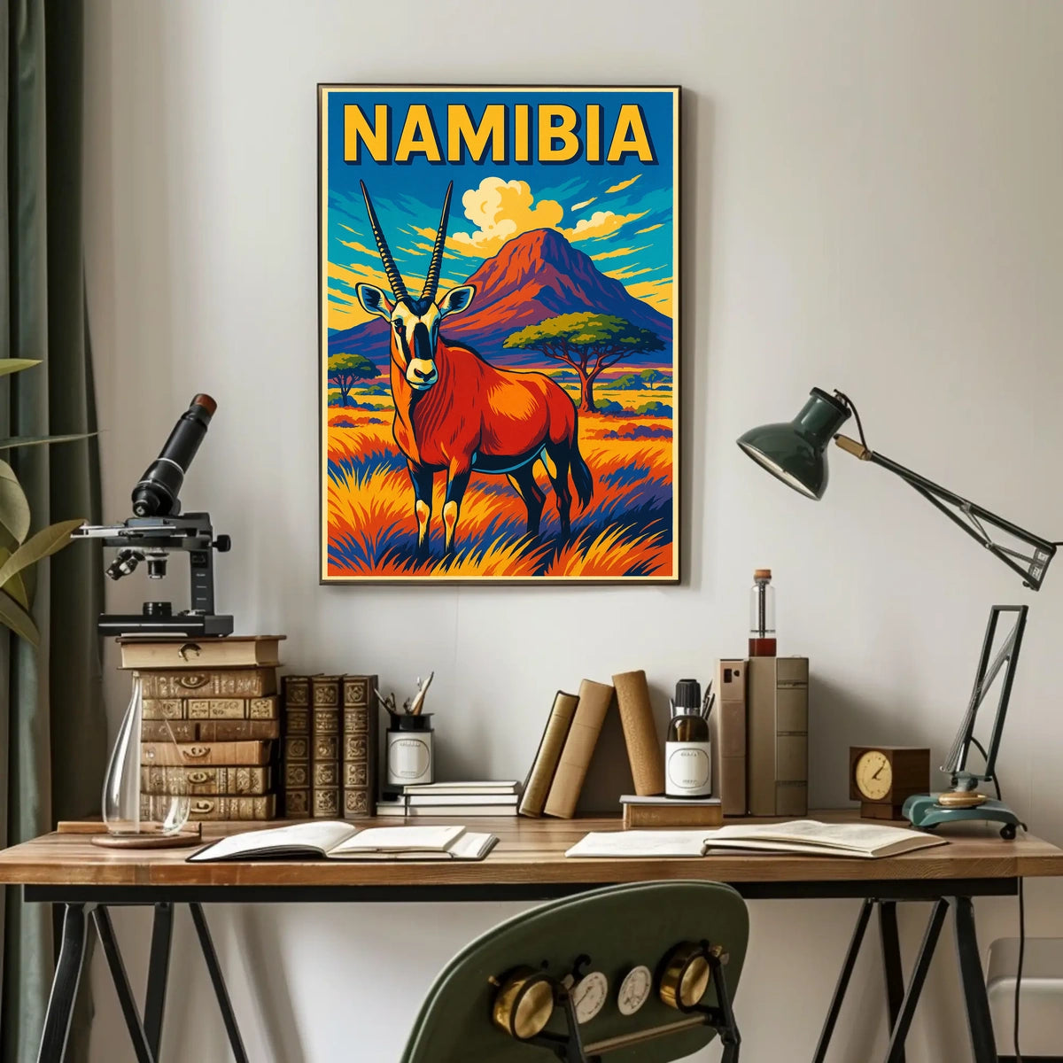 Namibia Wildlife Poster