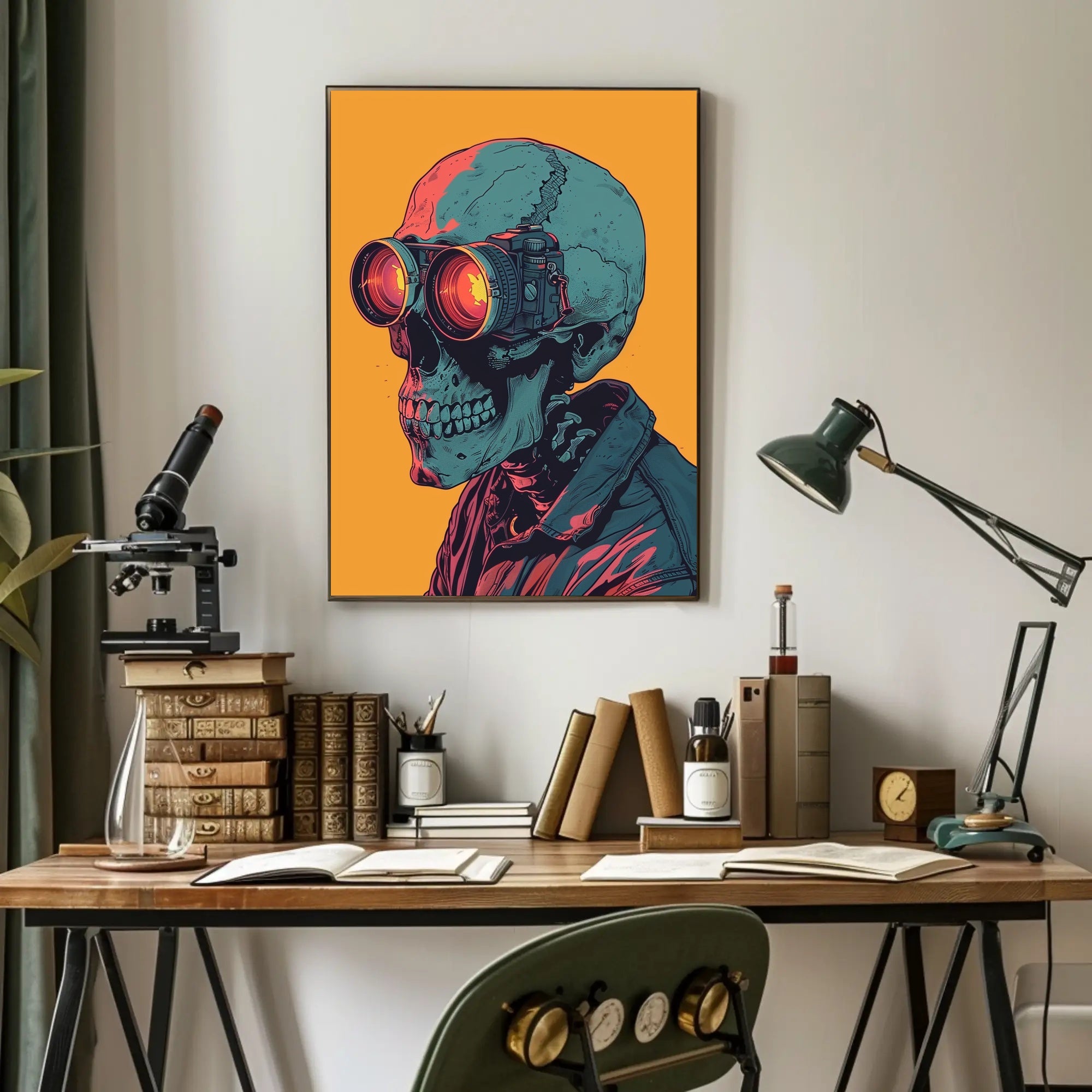 Futuristic Skull Vision Poster for Unique Home Decor PosterGoat