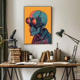 Futuristic Skull Vision Poster for Unique Home Decor PosterGoat