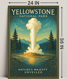 Yellowstone National Park Nature's Majesty Unveiled Poster PosterGoat
