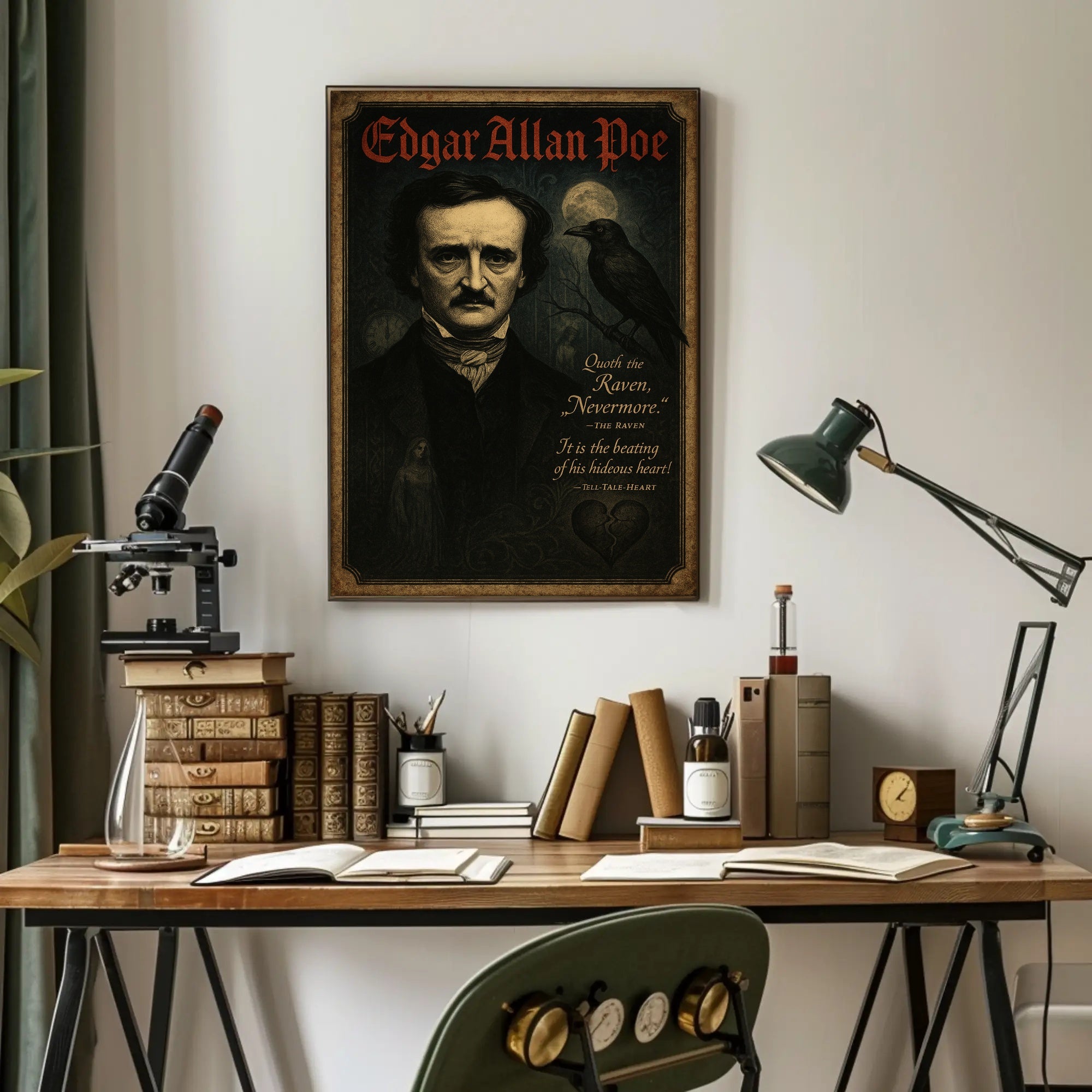 Edgar Allan Poe Literary Icon Poster PosterGoat