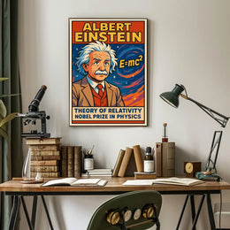 Albert Einstein Relativity Theory Vintage Educational Scientific Print Wall Art Scholarly Poster