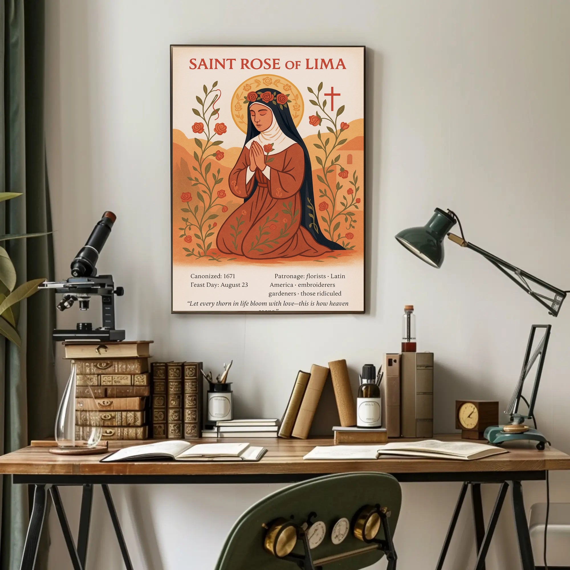 Saint Rose of Lima Poster PosterGoat