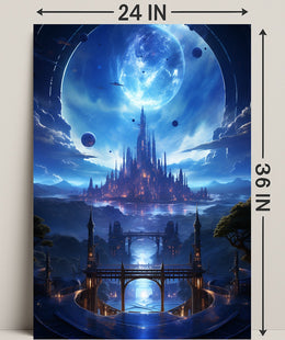 Celestial Cityscape Poster