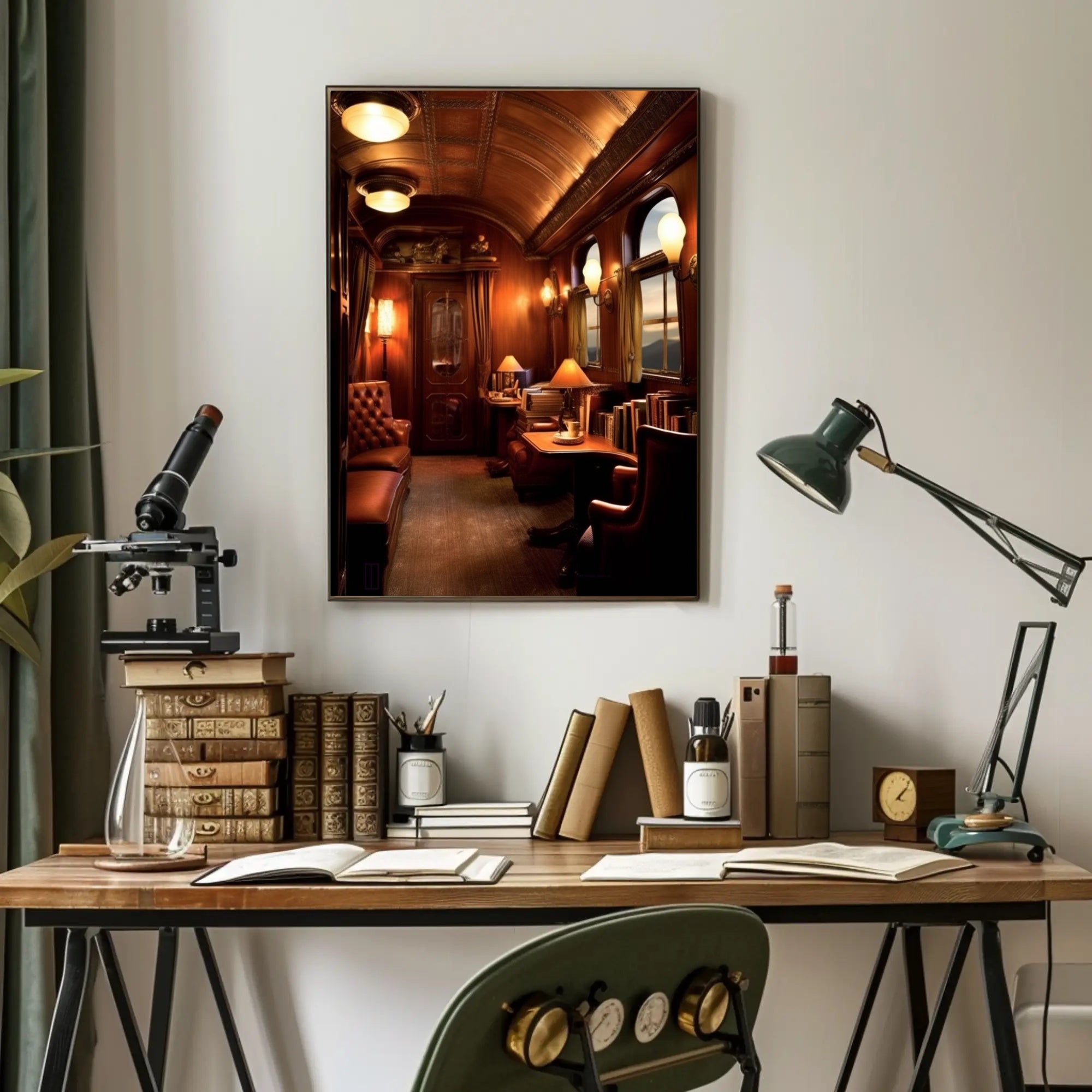 Luxurious Train Car Interior Poster