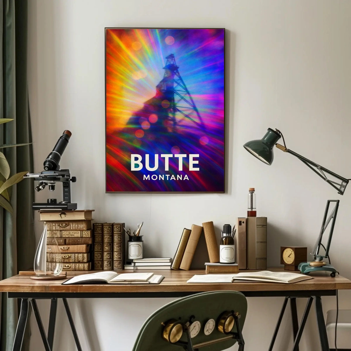 Butte Montana Travel Minimalist Poster