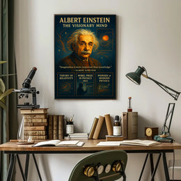 Albert Einstein Inspirational Physics Quote Poster Print