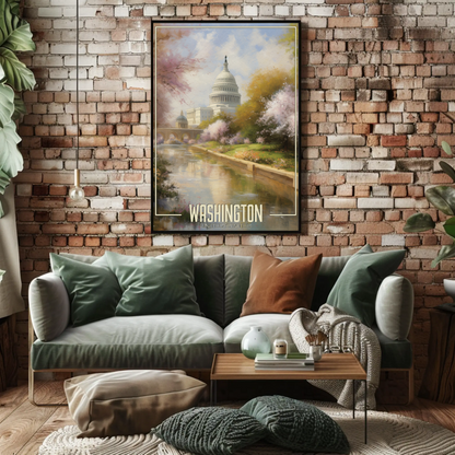 Washington DC United States Vintage Poster