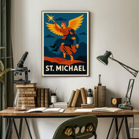 Saint Michael Modern Religious Art Poster