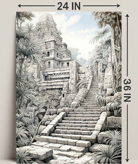 Ancient Temple In The Jungle Poster