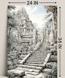 Ancient Temple In The Jungle Poster
