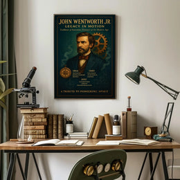 Tribute to Pioneering Spirit in Historical Poster