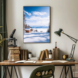 Winter Serenity In The Mountains Poster
