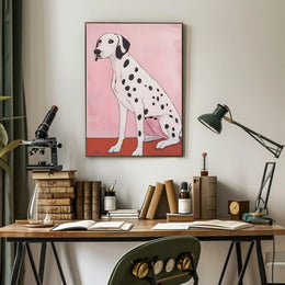 Dalmatian Dog Poster Modern Minimalist Wall Art