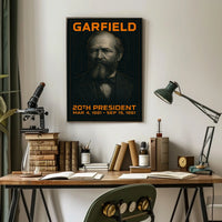 James A. Garfield 20th President of the United States Techno Schematic Poster