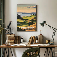Chambers Bay Golf Course Scenic Sports Poster