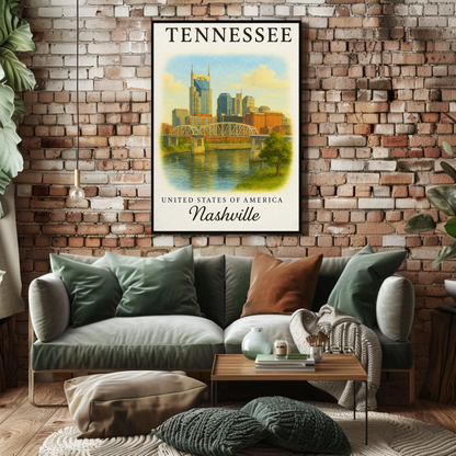 Tennessee, Nashville 2 Signature Series Vintage Travel Poster