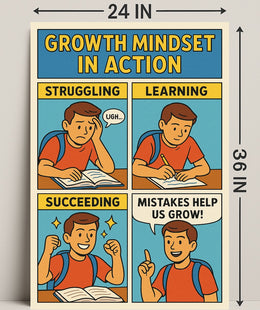Growth Mindset in Action Poster PosterGoat