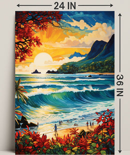 Tropical Sunset Serenity Poster