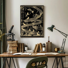 Futuristic Cityscape Art Poster