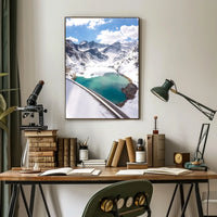 Stunning Alpine Lake and Mountain Landscape National Park Poster