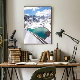 Stunning Alpine Lake and Mountain Landscape National Park Poster