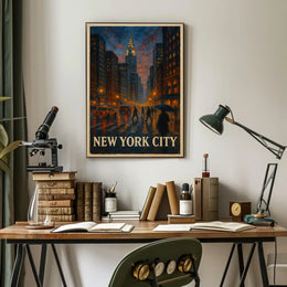 New York City Urban Evening Poster