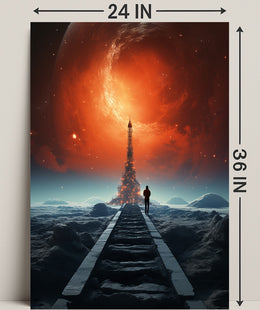 Journey To The Cosmic Tower Poster PosterGoat