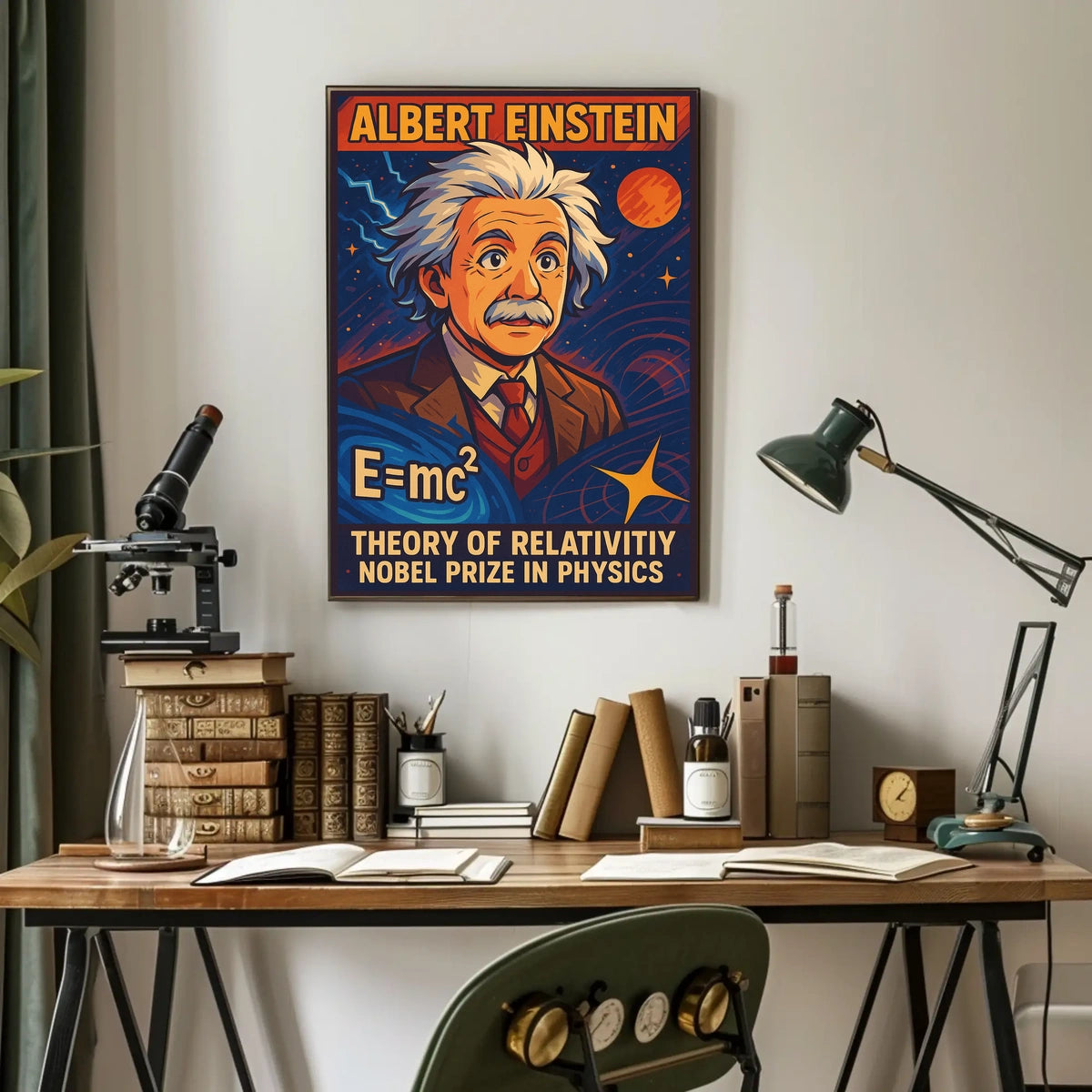 Einstein Relativity Vintage Poster