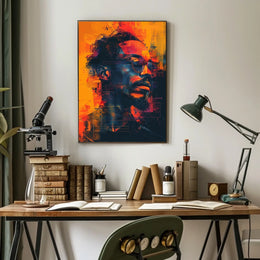 Vibrant Abstract Portrait Abstract Poster