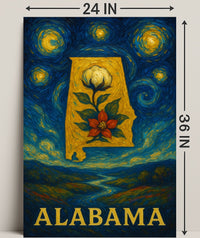 Alabama's Artful Heritage: Vibrant Cultural or Heritage Poster