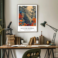 William Morris Peacock Design Cotton Prints Heritage Poster