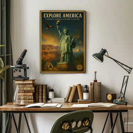 Explore America A Journey Through Poster