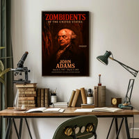 John Adams 2nd President of the United States Zombidents Poster Series